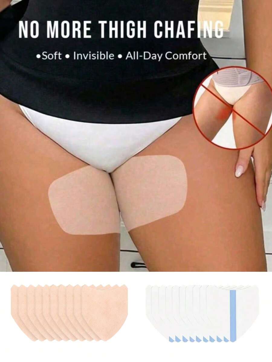 10/20 Almofadas Anti-Atrito para Coxas Femininas, Produto Anti-Atrito para Coxas Internas, Anti-Atrito ao Caminhar, Almofadas Anti-Atrito Invisíveis para Coxas, Adequadas para Corrida, Exercício, Caminhada e Fitness. - Multicolorido - Visão 1