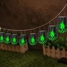 4/8pcs Outdoor Solar Flame Lights, Realistic Flickering Flame Effect, Hanging And Standing Dual-Use Design, Premium Solar Decorative Lights, Create Warm Atmosphere For Balcony, Patio And Garden Landscape - Multicolor - View 23
