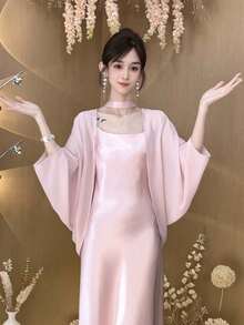 1pc Fashion French Style Sun Protection Cover Up, Premium Sheer Summer Bolero Vest, Outerwear Shawl Cover-Up For Camisole Dress - Multicolor - View 5