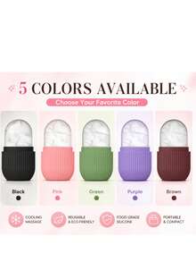 3/1pc Multi-Functional All-Scene Pink Ice Beauty Roller Facial Massage Tool, Premium Reusable Silicone Cold Compress Tool, Suitable For Home Self-Care, Facial And Eye Care, Acne Treatment, Skincare, Facial Gua Sha, Beauty Self-Care Ice Cube Mold - A - View 4