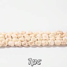 1顆天然白色豪來石綠松石珠子，多形狀圓形立方體圓盤塊狀碎石散石，DIY珠寶製作療癒水晶材料 - 彩色 - 查看 8