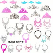 20pcs Girls Doll Holiday Gift Toy Accessories - Suitable For 30cm/11.5inch Dolls, Includes 10pcs Random Dresses, 6pcs Exquisite Necklaces, 4pcs Glasses - Suitable For 11.8inch Size Dolls! Can Be Used As Birthday Gifts, Home Decor. - Random Color Style - View 3