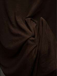 Long-Sleeved Tulle Blouse In Pastel Candy Colors, Spring Color Block. - Coffee Brown - View 3