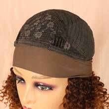 Peruca Wig Cabelo Afro Cacheado Faixa de Fixação de Cabelo Feminina Wig Design respirável LINDEZA+WIG CAP MT4/30#/ CASTANHO C/ COBRE - MT4/30 - Visão 7