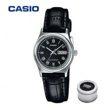 Casio Vintage Roman Small Dial Black Leather Women Watch Dual Calendar Waterproof Casual Office Student Quartz Watch - one-size - View 9