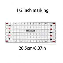 Acrylic Quilt Ruler Durable Patchwork Ruler, Grooved Ruler For Quilting Fabric Cutting Sewing Marking Tool Sewing Ruler Patchwork Cutting Ruler DIY Lightweight Precise - Inches - View 2