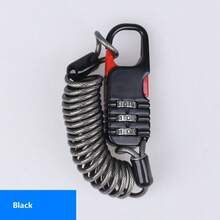 TOSUOD 3-Digit Combination Steel Cable Lock, Retractable Portable Anti-Theft Lock For Motorcycle And Bicycle, Anti-Cut And Anti-Pry Structure, Multi-Functional Lock Compatible With Helmet And Luggage, Essential Cycling Safety Accessory - Multicolor - View 15