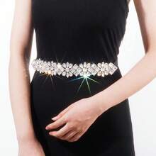 Tiệc tùng 1pc Phụ nữ Rhinestone thắt lưng quyến rũ cho trang phục trang trí Halloween mùa hè, trường học mùa thu, mùa thu, Halloween - màu đen - Xem 5