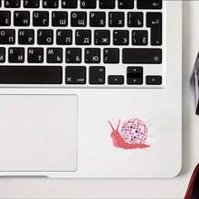 Adorable Disco Snail Sticker Featuring A Funky Pink Creature With A Mirror Ball Shell. This Vinyl Decal Is And Perfect For Adding A Groovy Aesthetic To Your Laptop, Water Bottle School Supplies - Star Film - View 4