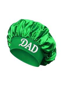 1件印花 MOMMIN' DAD 圖案緞面夏季睡眠帽，頭巾，輕量護髮帽，寬鬆鬆緊帶印花緞面睡眠帽，絲滑護髮帽 - 彩色 - 查看 7