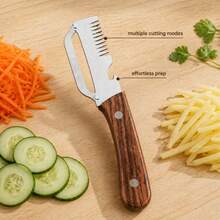 2pcs Stainless Steel Multi-Function Vegetable Peeler And Bottle Opener - Effortless And Convenient Kitchen Tool, Suitable For Peeling Various Vegetables And Fruits - Red and White - View 10