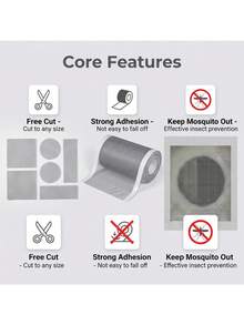 Self-Adhesive Screen Repair Patch, Mosquito Net Repair Patch, Suitable For Damaged Screens And Mosquito Nets - A - View 8