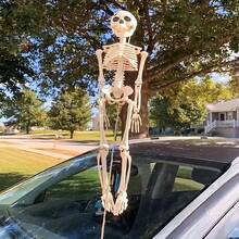 1 pieza Colgante de calavera espeluznante, adorno dinámico para el interior del coche, añade un encanto inquietante a tu espacio - Múltiples estilos - Ver 8