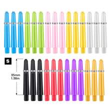 HUANQU 27入混色PC材質飛鏢鏢桿，2BA通用螺紋，適用於軟尖或鋼尖飛鏢，3種長度可選35mm/42mm/48mm（不含螺紋），防摔耐用飛鏢配件，適合專業比賽訓練、休閒娛樂飛鏢愛好者、初學者/專業玩家，理想節日禮物 - 彩色 - 查看 5
