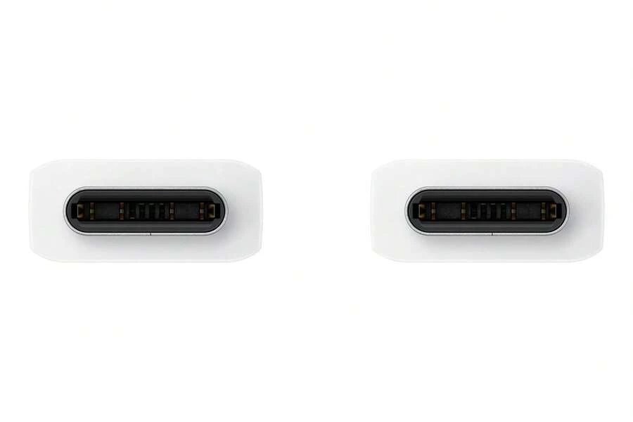 Samsung EP-DX310 Câble de Données pour le Chargement, USB Type-C vers USB Type-C (5A, 1,8 m), Blanc Blanc - Noir - Voir 1