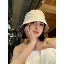 春夏新款草編透氣可折疊水桶帽 女款百搭時尚草帽 防曬水桶帽 鐘形簡約休閒旅行帽 - 彩色 - 查看 3