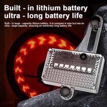 1 pieza Luz de advertencia de LED intermitente con alimentación solar para neumáticos de bicicleta - luces de bicicleta - Ver 3