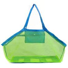 1pc Large Mesh Beach Tote Bag With Shoulder Strap, Sand-Proof And Quick-Dry Beach Storage Bag, Suitable For Swimming Pool, Camping Gear Storage, Shells, Outdoor Travel Bag, Water Sports, Toiletries Storage, Hawaii - Multicolor - View 13