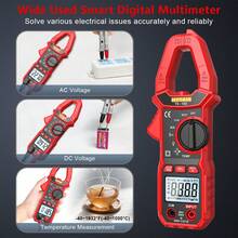 HYTAIS Professional TRMS TS-18D Clamp Meter, 6000 Counts Auto-Ranging, Can Test Current, Voltage, Resistance, NCV, Temperature. Equipped With LED Light, REL Function, Auto Power-Off, 27mm Wide Jaw, Suitable For Electricians, Automotive And Home Wiring Testing Precision Multimeter. - Rose Red - View 8