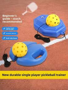 High Elasticity Pickleball Trainer, Outdoor Ball, Suitable For Beginners, Durable Indoor/Outdoor Training Aid, Pickleball Rebounder, Suitable For Individual Training - Multicolor - View 8