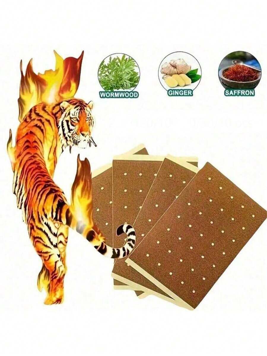 10/20/30 piezas Parches de tela elástica natural, parches de calor para espalda, rodilla, cuello, hombro - Ingredientes herbales naturales, sin necesidad de electricidad, adecuado para pieles sensibles, beige claro, portátil y fácil de usar, perfecto para el hogar, la oficina, los viajes, las actividades al aire libre, la comodidad en el hogar y la oficina, diseño compacto, simple de usar, ingredientes naturales, mezcla herbal, parches de calor, trabajadores de oficina, estilo de vida activo - A - Ver 1