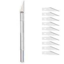 suli Non-Slip Craft Engraving Knife Set Metal Handle Sculpture Cutter With Spare Blades Practical Hand Tool For DIY Leather Paper - Multicolor - View 17
