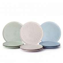 Santa Clara | Venetto Assorted Set Of 6 Pizza Plates 30cm, Round Stoneware Ceramic Flat Plates With Speckled Finish, Tableware For Table And Kitchen, Microwave And Dishwasher Reliable - Pizza Plates Ø30cm - View 3