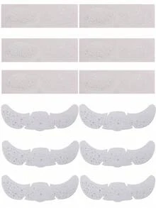 12入銀色亮片亮粉雀斑紋身貼紙，亮粉眼影臉部紋身貼紙，可愛眼妝飾品，適用於萬聖節、嘉年華派對、婚禮派對、海灘遊行禮物 - 銀色 - 查看 4