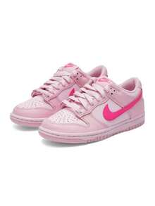 NIKE DUNK LOW BG 2026 夏季新款兒童粉色甜美拼色休閒滑板鞋 DH9765-600 - 粉紅色 - 查看 3