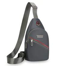 Bolso de pecho con múltiples compartimentos y cremallera con diseño de correa de hombro ajustable, un bolso bandolera para almacenamiento de uso diario - Multicolor - Ver 12