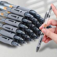 15pcs 0.5mm Retractable Ballpoint Pen Set - Black/Red/Blue Ink, Writing Tools, Office Supplies, Gift, Includes 15 Pens, Back To School - Round - View 6