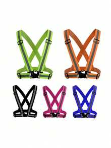 1pc Adult Reflective Adjustable Vest Strap, Suitable For Night Running, Night Cycling - Multicolor - View 5