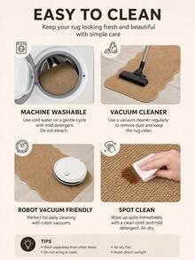 1pc Interesting Area Rug, 1150g/M² Faux Sisal Carpet, Soft & Fluffy, Non-Slip & Washable Floor Mat, Rug For Living Room Bedroom, Decorative Home Decor Carpet - Brown - View 5