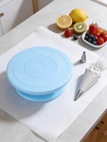 1 Stück 360° drehbarer Kuchendrehteller - langanhaltend Backwerkzeug für stabile Rotation | essenzielles Backwerkzeug für Kuchen, Cupcakes und Gebäck, perfekt für Heimbacken und Partydekoration, Tortendekorationszubehör und Tortenständer zum Dekorieren - Verschiedenfarbig - Übersicht 7