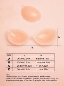 Thickened Silicone Push-Up Invisible Bra Pads, Thickened Cup Design For Small Breasts To Easily Enhance Size, High-Adhesion Silicone Fits Skin Firmly Without Slipping, Seamless And Skin-Friendly To Prevent Exposure And Nipple Show, Soft Breathable And Washable For Repeated Use, Suitable For Wedding Dresses, Evening Gowns, Strapless Backless Outfits, Swimwear, Daily Dating And Vacation Invisible Breast Pads - Apricot - View 7