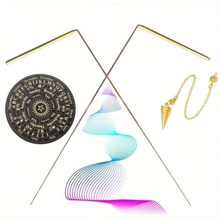 Purchase Product 99.9% Copper Detector Kit With 1 Copper Pendulums - Divination Rods With Box, Ghost Hunting, Water Divination, Spirit Hunting, Find Energy Or Hidden Objects - Yellow Tube + Black Disc + Nine-layer - View 1