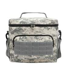 Outdoor Waterproof Picnic Bag Camouflage Thermal Insulation Lunch Box Bag Oxford Cloth Portable Thermal Insulation Bag 15L - Black, White and Gray Camouflage - View 5