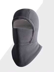 1pc Unisex Warm Windproof Winter Fleece Hat Outdoor Windproof Drawstring Hat Windproof Head Cover, Suitable For Mountain Biking, Motorcycle Face Mask Hat, Essential For Motorcycle Riding - O - View 14
