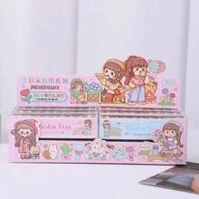 1入組可愛和紙膠帶套裝，裝飾遮蔽膠帶，可愛動漫和紙膠帶適用於手帳、剪貼簿、計畫本、DIY手工、禮物包裝，卡通動漫印花遮蔽膠帶適用於子彈手帳、卡片製作、筆記本裝飾和文具配件，適合學生、上班族、返校季，送給同學、老師、家人的禮物 - A - 查看 5