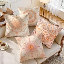 4pcs/1pc Bohemian Mandala Pattern Pillow Covers Without Inserts, Single-Sided Printed Pillow Covers, Suitable For Living Room Bedroom Home Decor, All Seasons Pillow Covers - Multicolor - View 6
