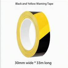 1 Roll Black And Yellow Danger Tape, Designed For Floor Safety Marking, Zebra Stripe Black And Yellow Diagonal Tape, Waterproof Strong Adhesive Warning Floor Marking Tape, With Strong Adhesion, Durability And Excellent Quality, Suitable For Walls, Floors, Tiles, Pipes And Equipment - Multicolor - View 15