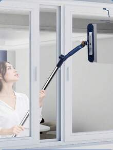 1個 3合1窗戶清潔工具，360°可旋轉多功能刮水器，適用於高層窗戶，雙面家用窗戶清潔器，玻璃清潔工具，無水漬，地板刷，汽車擋風玻璃，清潔用品，清潔工具 - A - 查看 1