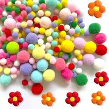 Handmade Pom Poms, 250pcs 1-3cm Mini Pom Poms, Suitable For DIY Crafts, Cheerleading, Children's Art Projects, Multiple Colors, Creative Decoration And Craft Supplies - 250pcs - View 2