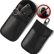 Túi đựng chìa khóa ô tô chống RFID, vỏ chìa khóa thông minh sợi carbon chống tấn công relay kèm móc treo, bộ chặn tín hiệu chống trộm cho chìa khóa điều khiển xe - Nhiều màu - Xem 13