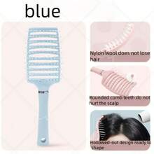 Fluffy Styling Pig Bone Design Curved High-Top Comb, Fine Tooth Design Massages Scalp, Home Self-Styling, Convenient Hair Care Massage Comb - A - View 3