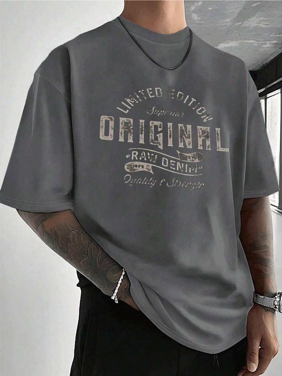 PAYEAH Original Raw Denim 100% Heavy Cotton T-Shirt - 粉色 - 查看 1