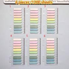 6 Types, 1 Pack, Total 1200 Sheets, 200 Sheets Per Type, Ultra-Thin Waterproof Transparent Label Stickers, Suitable For Textbook Pages, Office Meeting Marking, Index Tabs, File Guide Labels, PET Plastic Material, Record Stickers - one-size - View 10