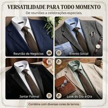 A Matte Twill Tie, A Versatile Tie Suitable For Work, Interviews, And Weddings. - 咖啡棕 - 查看 4