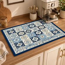 1pc Absorbent Drying Mat, Kitchen Decor Coffee Machine Mat, Handmade Coffee Pot Drip Tray, Kitchen Floor Mat, Table Mat, Kitchen Countertop Dish Drying Mat, Breakfast Mat, Heat Resistant Drip Tray With Non-Slip Backing, Diatomaceous Earth Drip Tray, Stain Hiding, Super Absorbent Kitchen Drip Tray, Easy To Clean Dish Rack Mat, Perfect For Kitchen, Dining Table, Coffee Shop, Bar, Holiday, Party, Home Decor, Holiday Gift - Multicolor - View 2