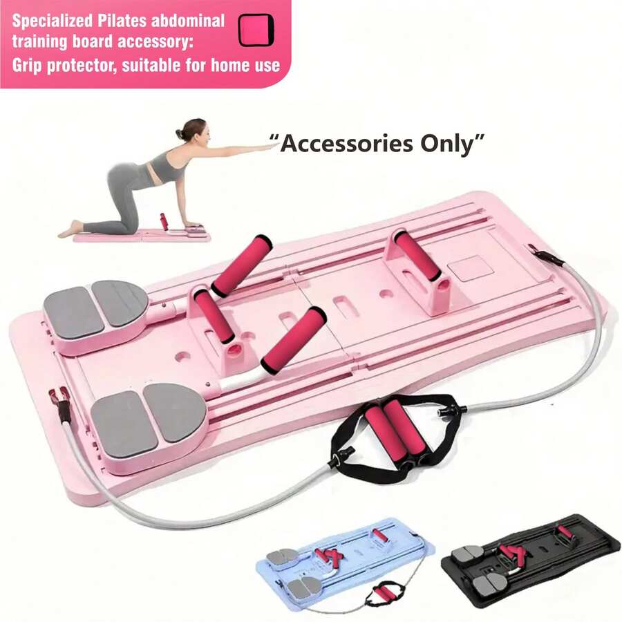 Funda protectora de agarre cómodo para la serie de tablas de Pilates - Antideslizante para mayor comodidad de transporte, plegable y portátil (Cuadrado rosa) - Rosa - Ver 1